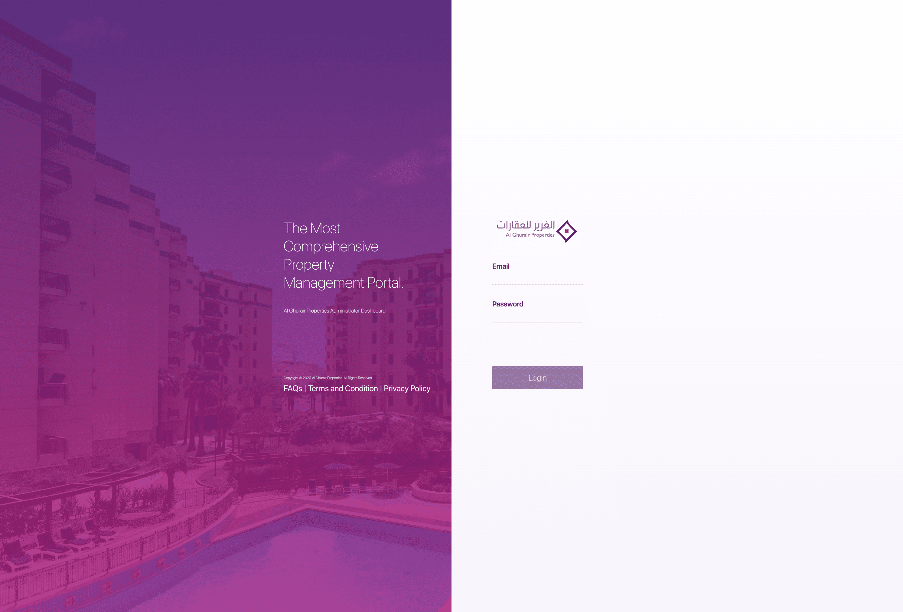 Al Ghurair Properties — Internal Dashboard