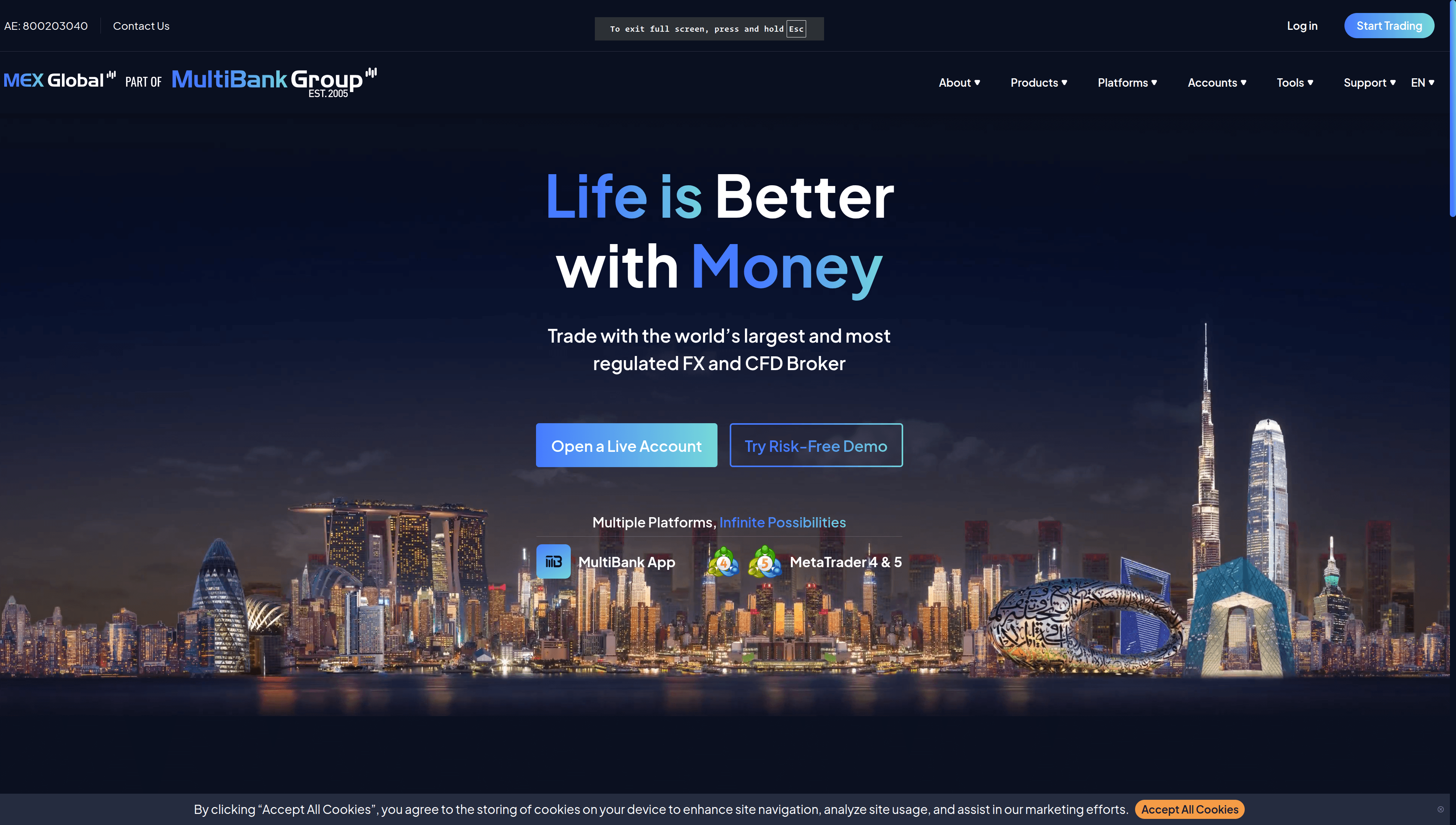MEX Global UAE website (NextJs/TypeScript)