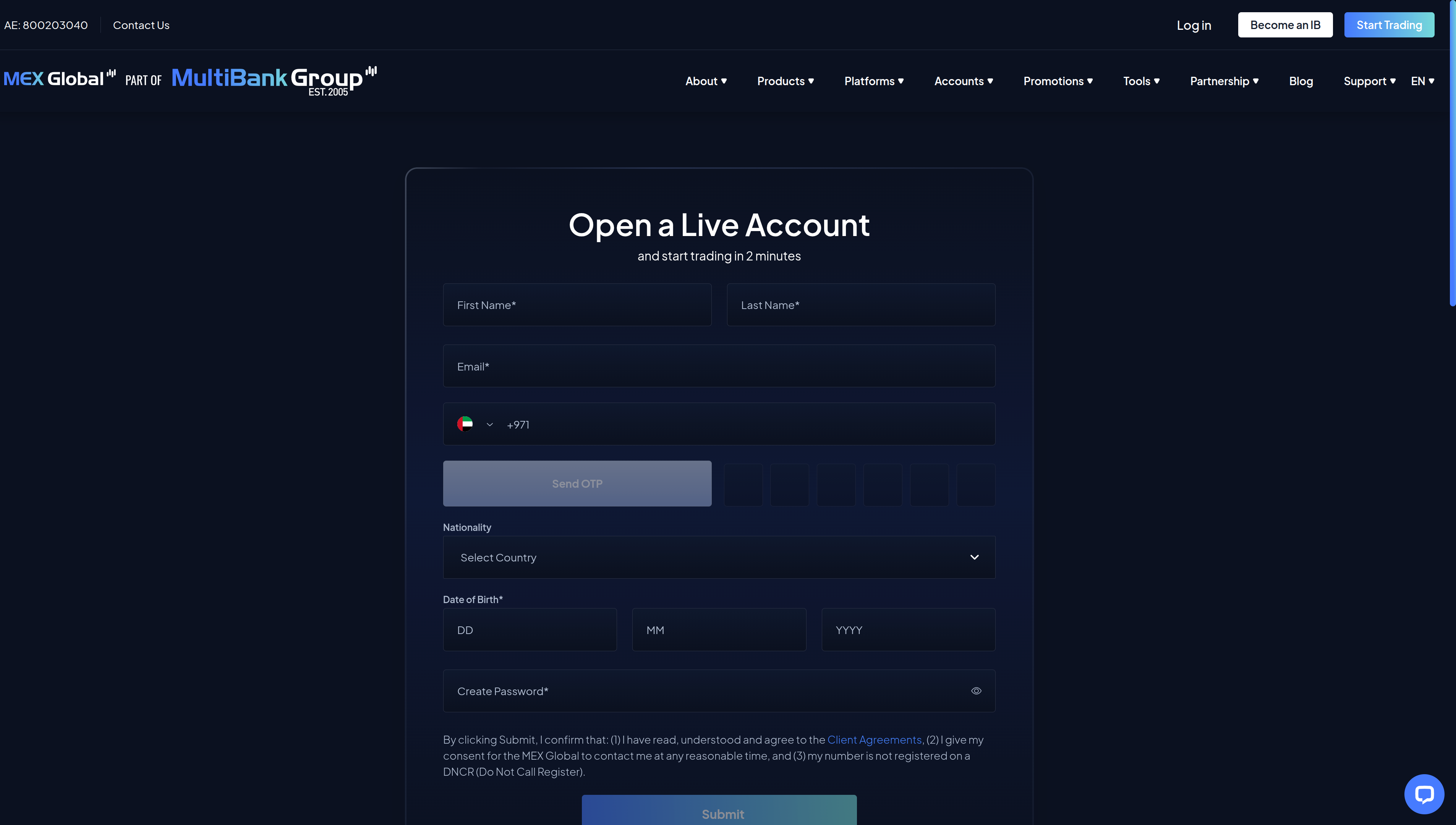 Live Account (NextJs/TypeScript)